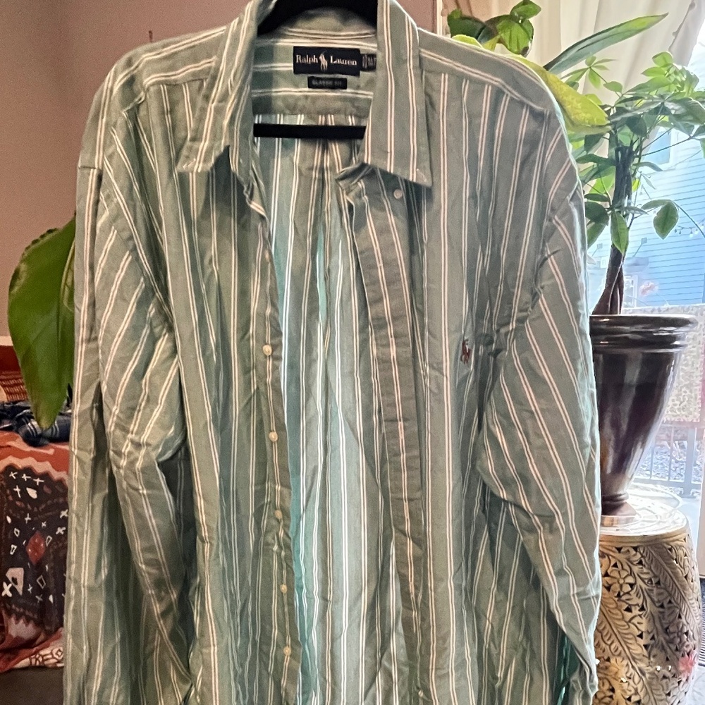 Green XLT Ralph Lauren Button Down Casual Shirt